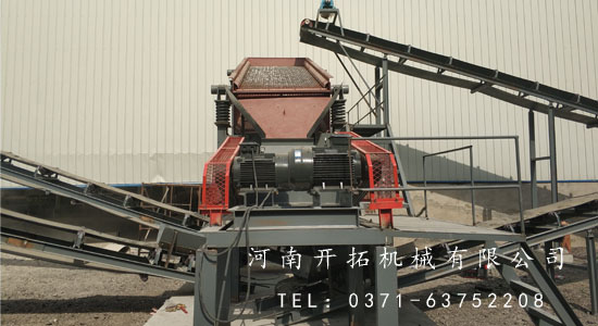 河北沧州时产100吨铣刨料破碎生产线安装调试